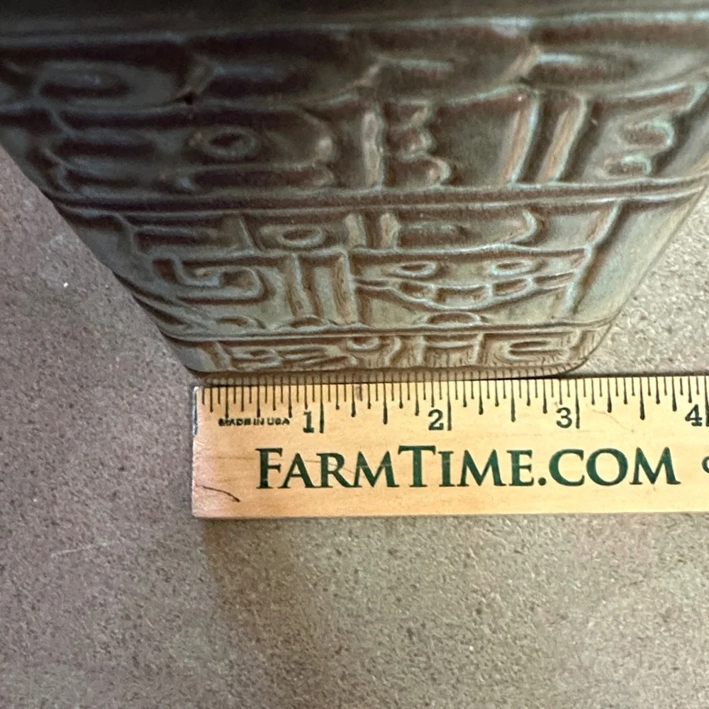 Vintage Frankoma # 7JH Aztec Mid Century Decanter/Vase with Cork Stopper